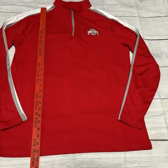 Colosseum Ohio State Buckeyes Mens Size Large Quarter Zip Pullover Shirt